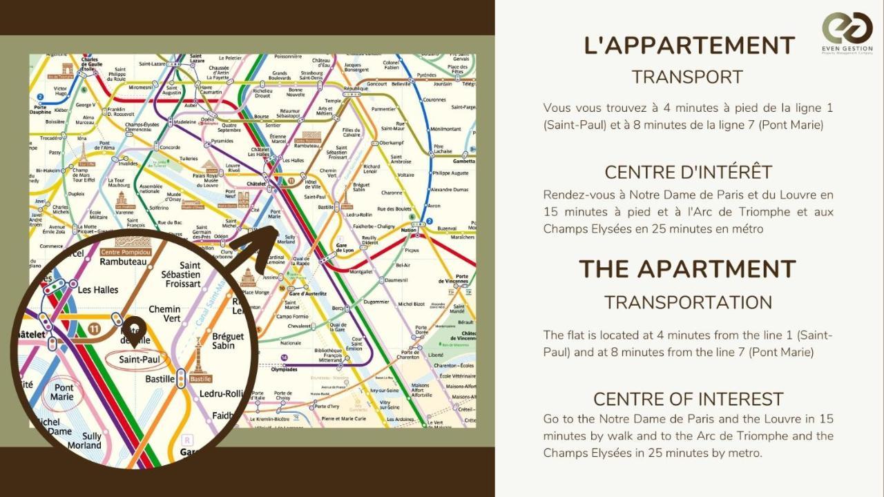 New&Renovated Cosy Flat In The Marais !!! 4Pers Apartment Париж Екстериор снимка